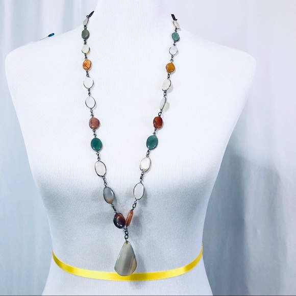 Artist Created Jewelry - Vintage Quartz Stone Pendant Necklace